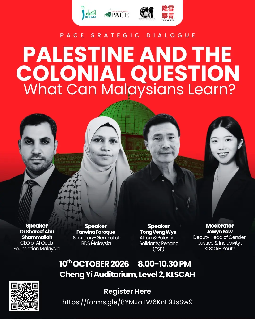 [Public Forum] PALESTINE AND THE COLONIAL QUESTION: WHAT CAN MALAYSIANS LEARN?